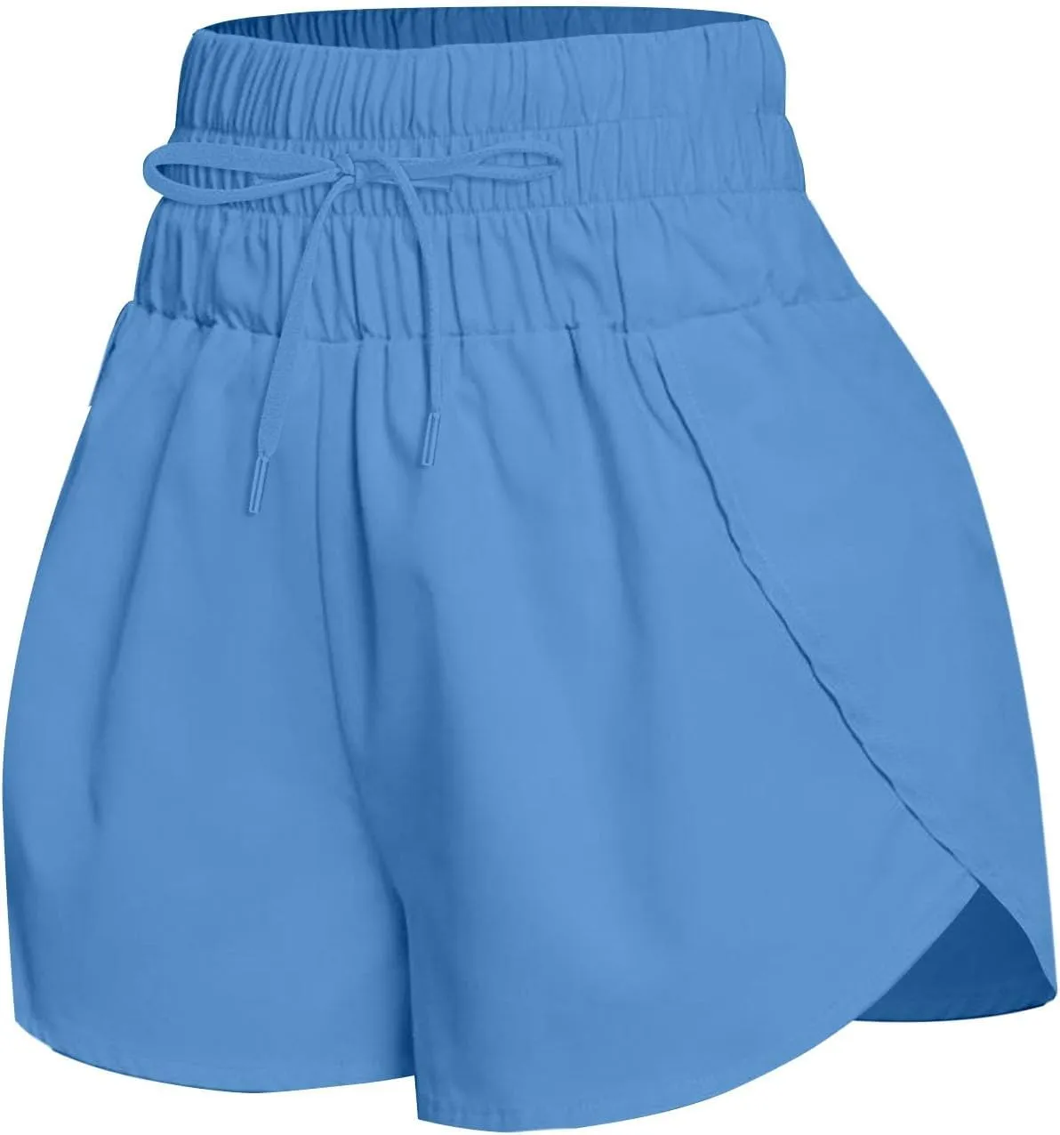 Running Shorts for Women Trendy Elastic High Waisted Yoga Sporty Short Thin Breathable Athletic Workout Gym Bermuda