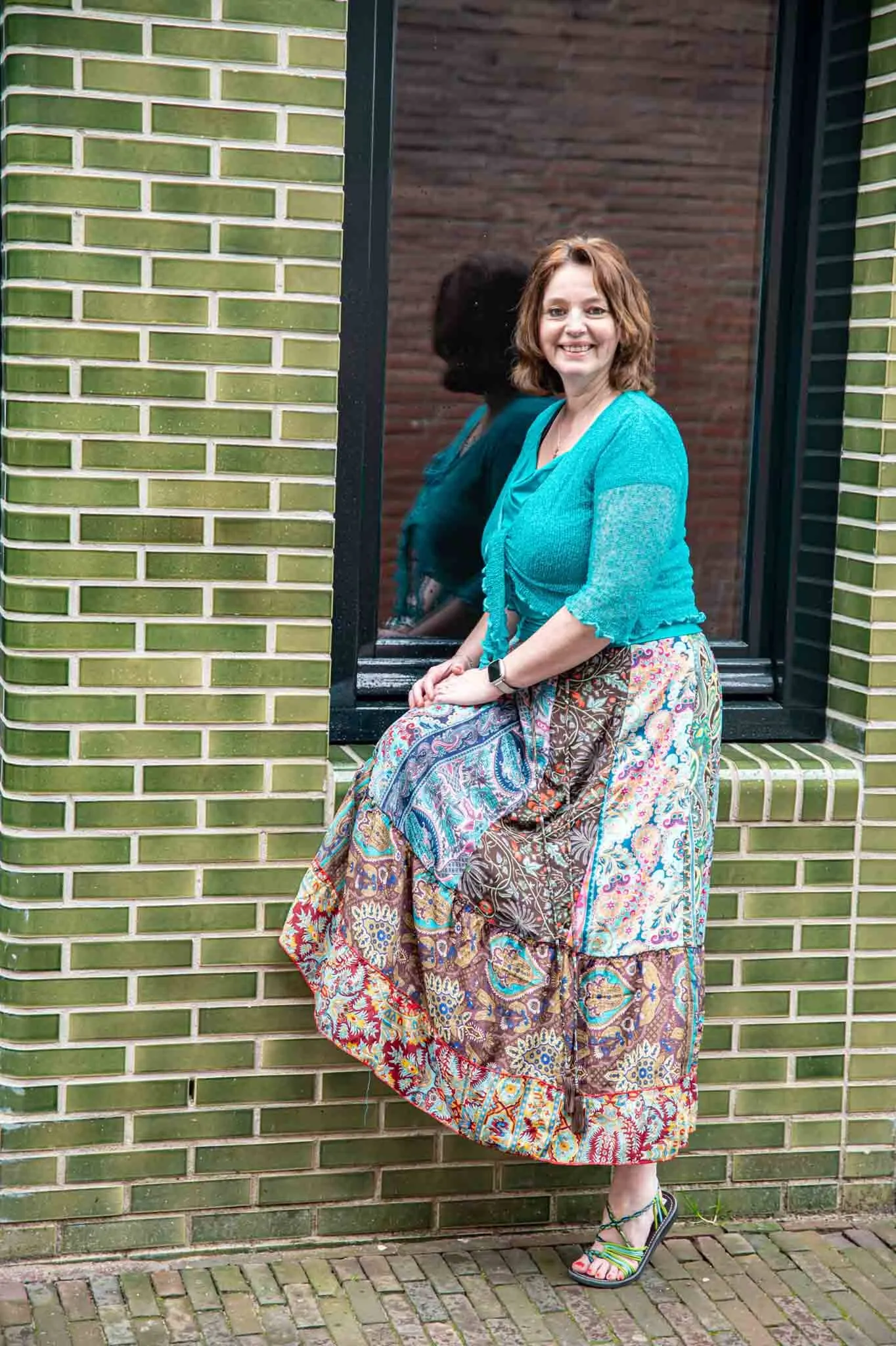 Silkmix boho rok- patchwork design- luca