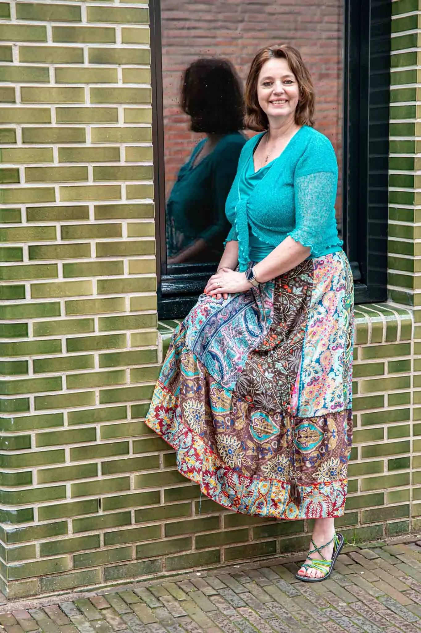 Silkmix boho rok- patchwork design- luca