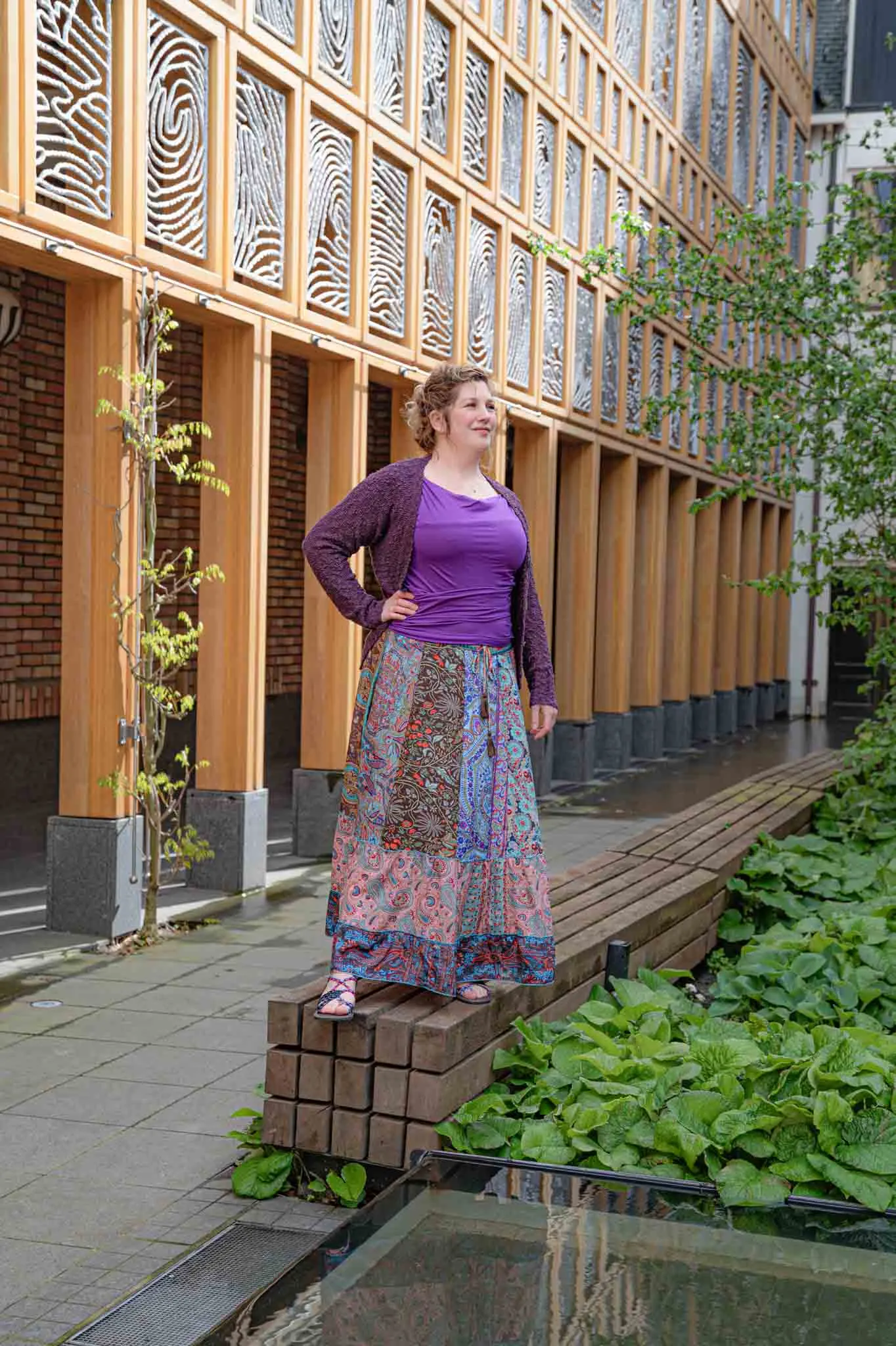Silkmix boho rok - patchwork design - mila