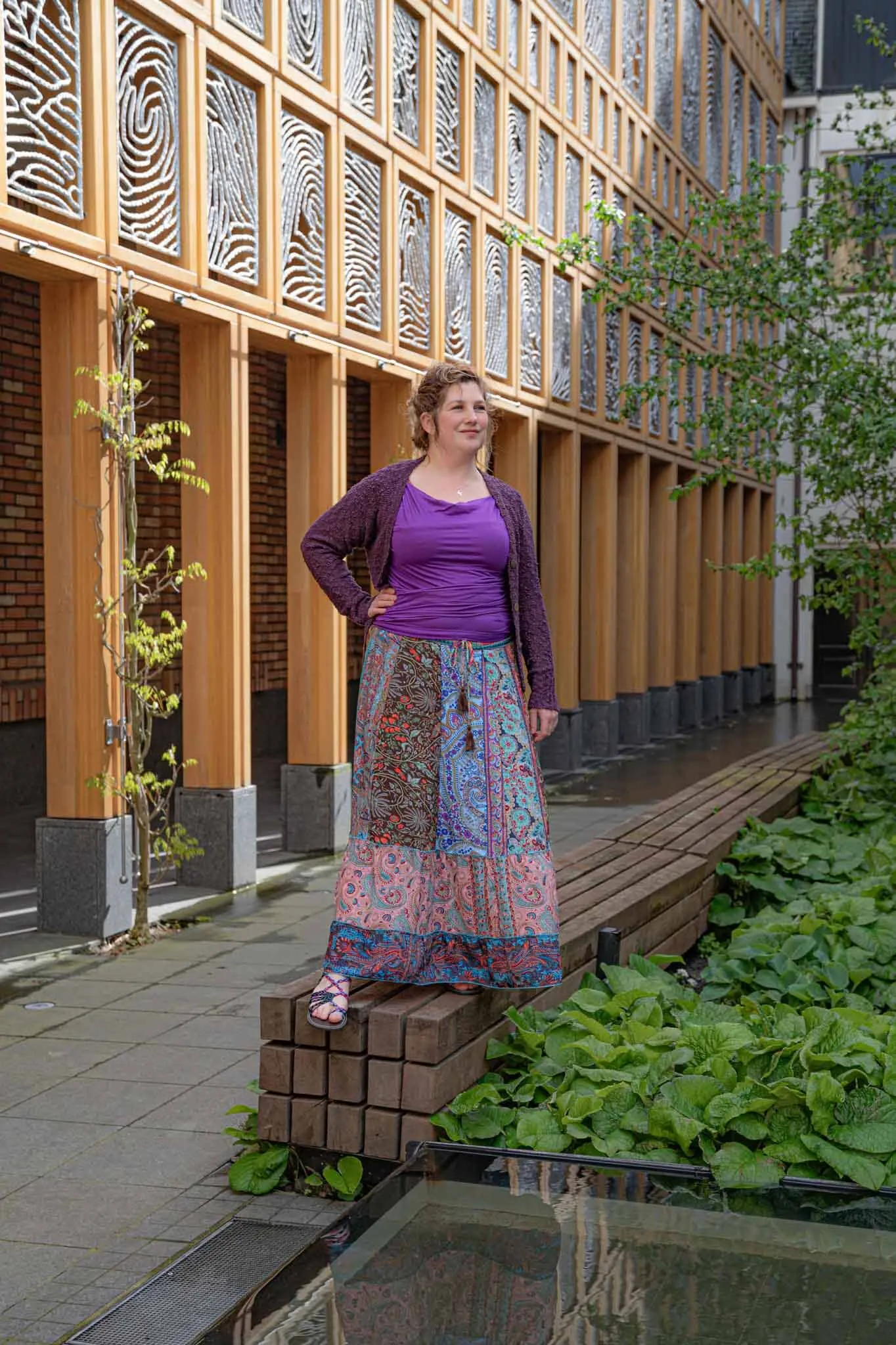 Silkmix boho rok - patchwork design - mila