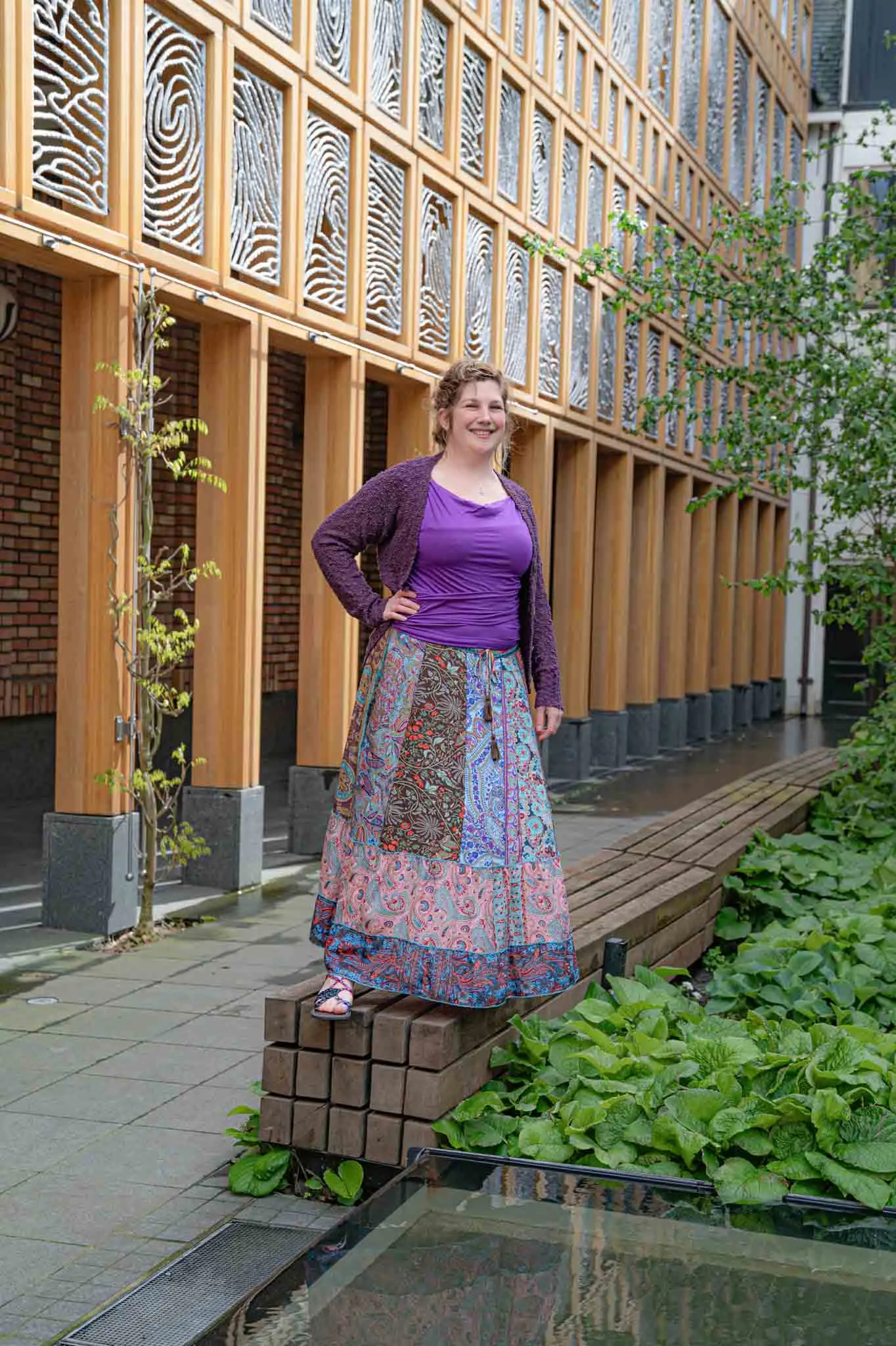 Silkmix boho rok - patchwork design - mila