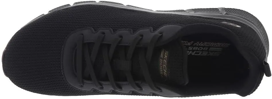 Skechers Women's BOBS Sport Sneakers-Visionary Essence Two Tone Knit Lace Up Machine Washable Vegan Shoes