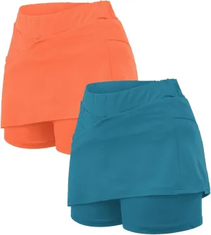 Skorts for Woman 2025 Summer with Pockets Casual Soft Breathable Tennis Golf Skirts Plus Size Pants Running Outfits
