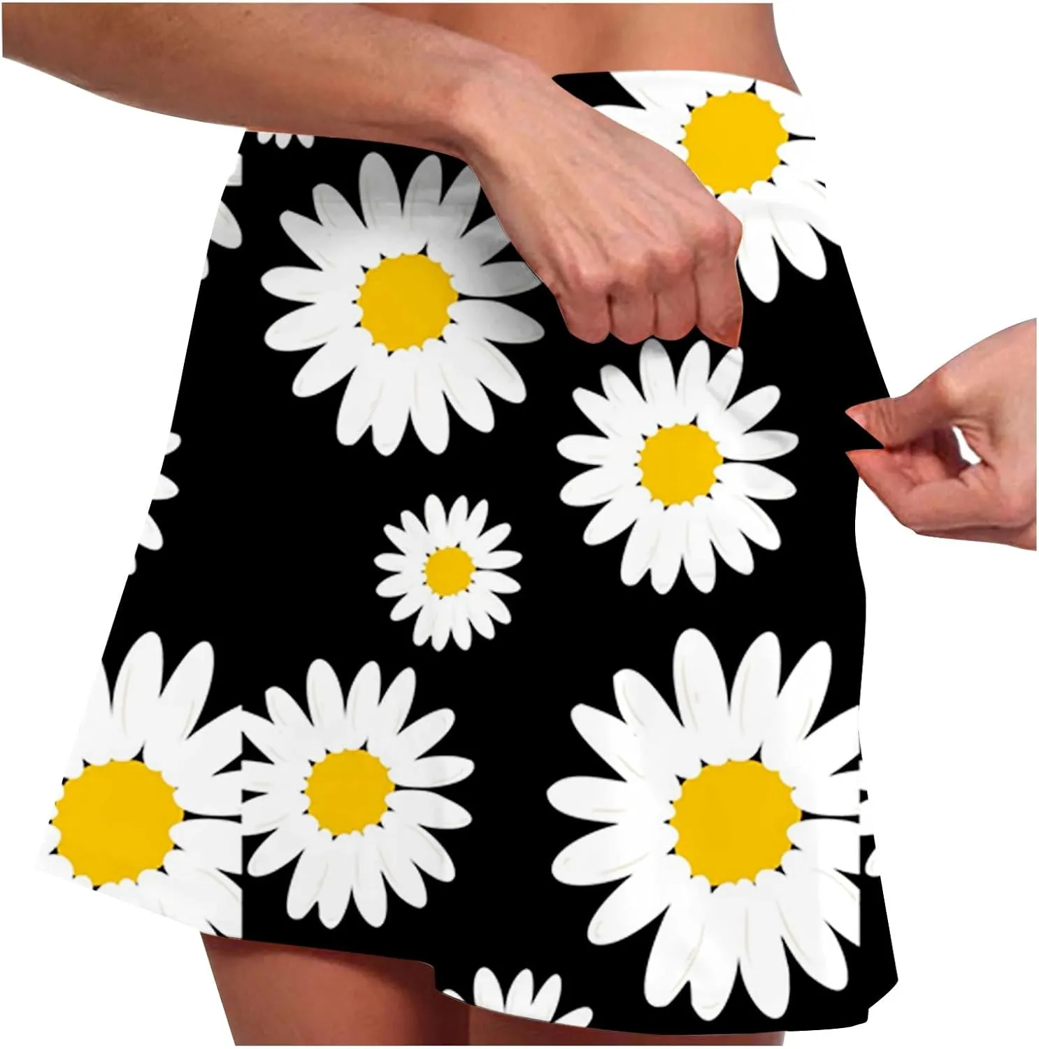 Skorts for Women 2 in 1 Casual Stretchy Summer Sports Shorts Lightweight Comfortable Breathable Skirts with Pockets
