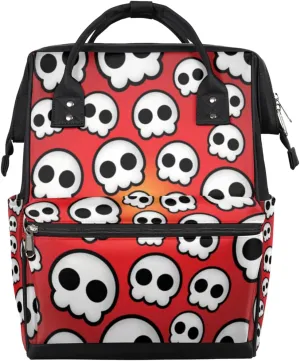 Skull Cute Diaper Bag Tote Large Capacity Waterproof with Adjustable Shoulder Strap and Pram Straps Mommy Bag for Hospital Beach Weekender Travel