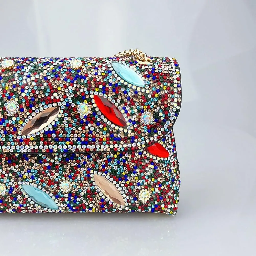 Sparkly Rhinestones Clutch Purses Women 2025 Chain Handbags Bling Bling Evening Bags for Cocktail Prom Party Wedding