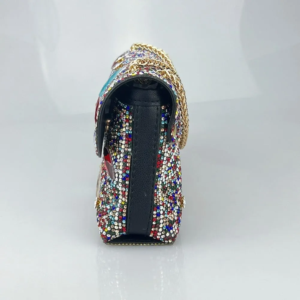 Sparkly Rhinestones Clutch Purses Women 2025 Chain Handbags Bling Bling Evening Bags for Cocktail Prom Party Wedding