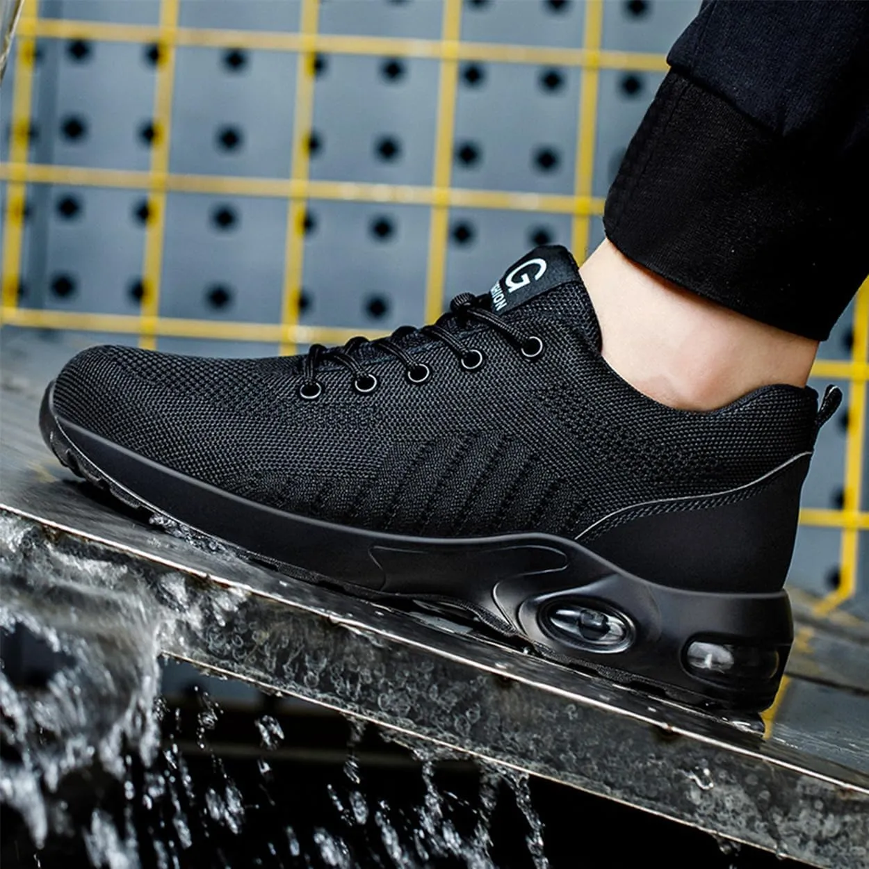 Steel Toe Sneakers for Men Women Lightweight Work Shoes Slip Resistant Safety Shoes Indestructible Construction Shoe