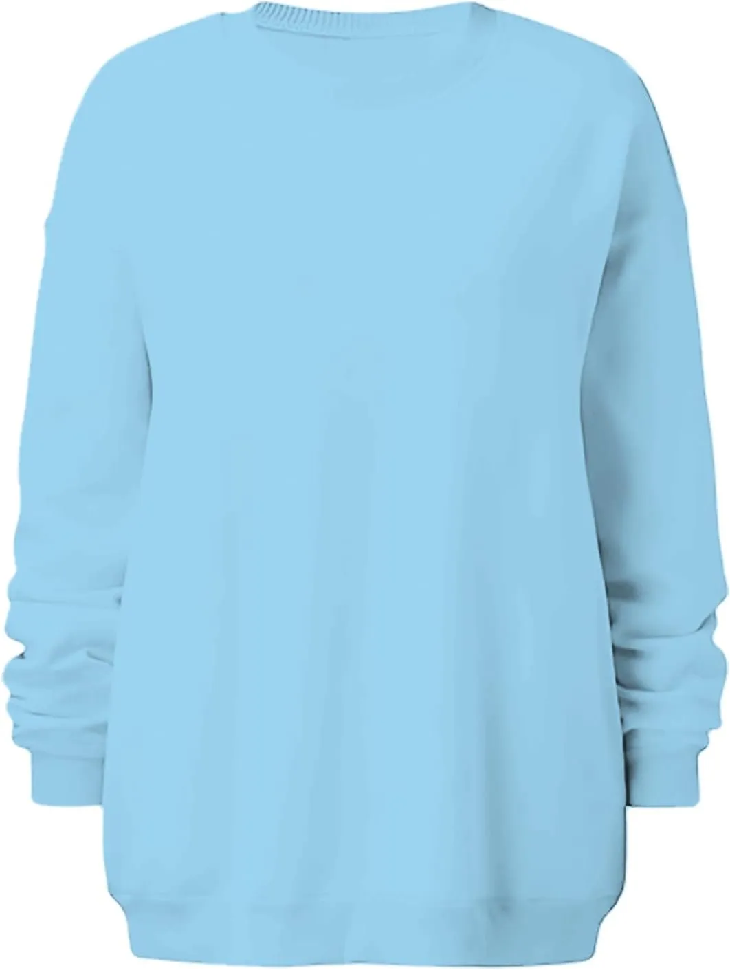 Stessotudo Oversized Sweatshirts for Women Crewneck Long Sleeve Baggy Boyfriend Tops Loose Fit Solid Casual Y2K Streetwear
