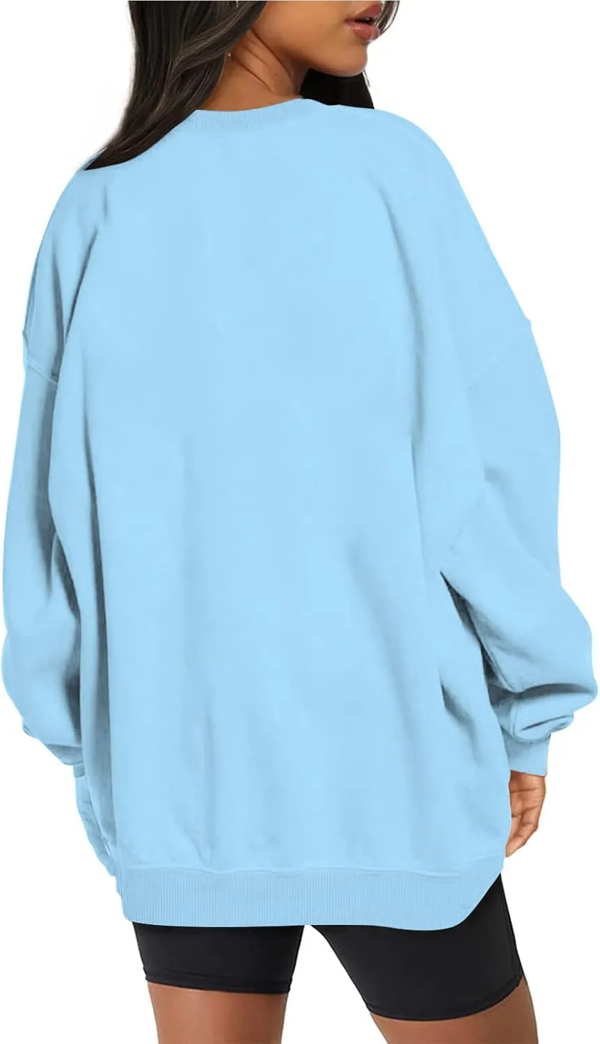 Stessotudo Oversized Sweatshirts for Women Crewneck Long Sleeve Baggy Boyfriend Tops Loose Fit Solid Casual Y2K Streetwear