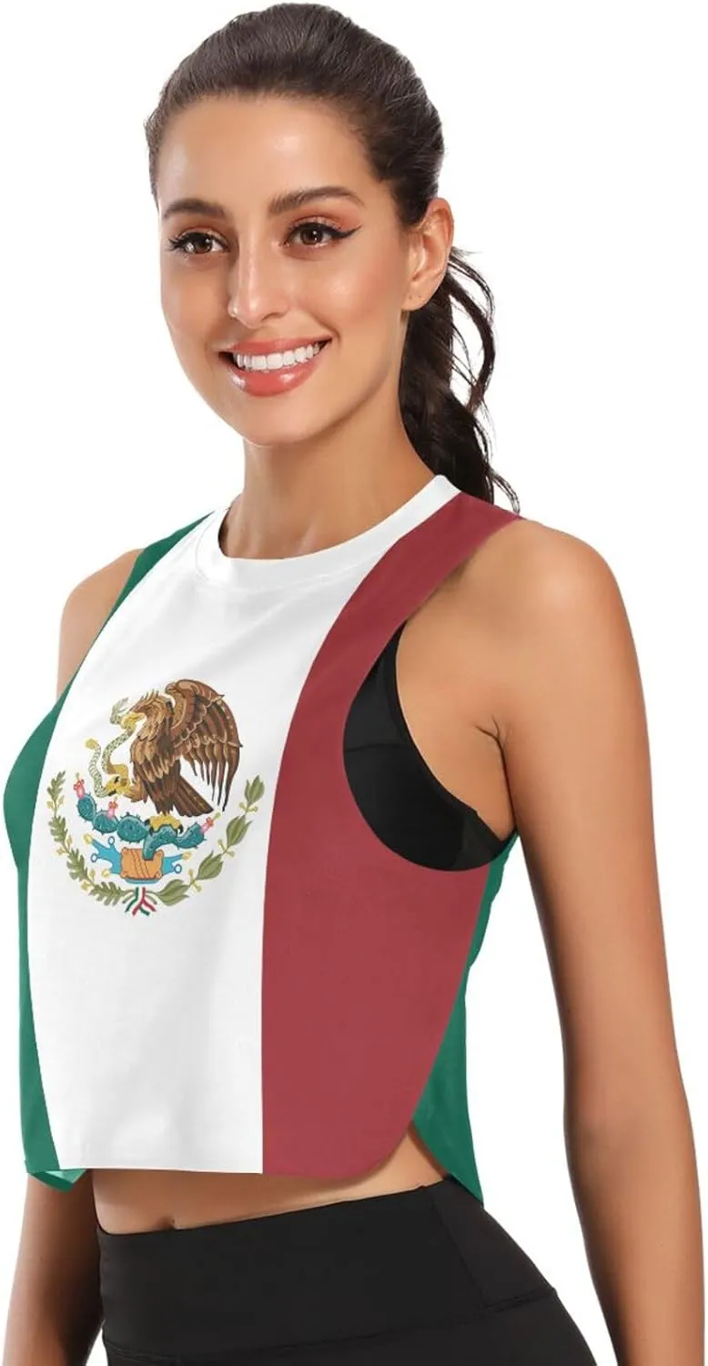 Tank Tops Running Shirts for Women Crop Top Workout Shirts Sleeveless Cropped Muscle Tank Shirts, Small
