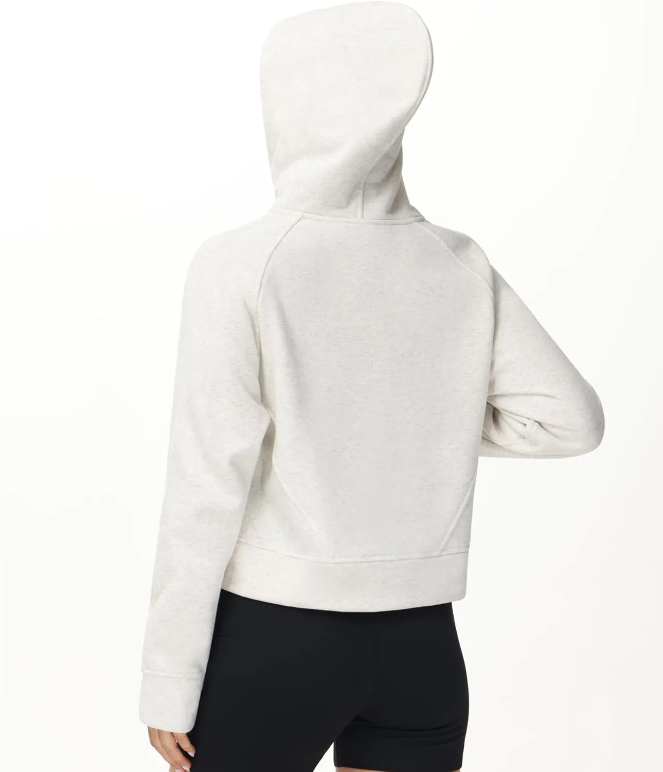 THE GYM PEOPLE Women's Full-Zip Up Hoodies Jacket Fleece Workout Crop Tops Sweatshirts with Pockets Thumb Hole