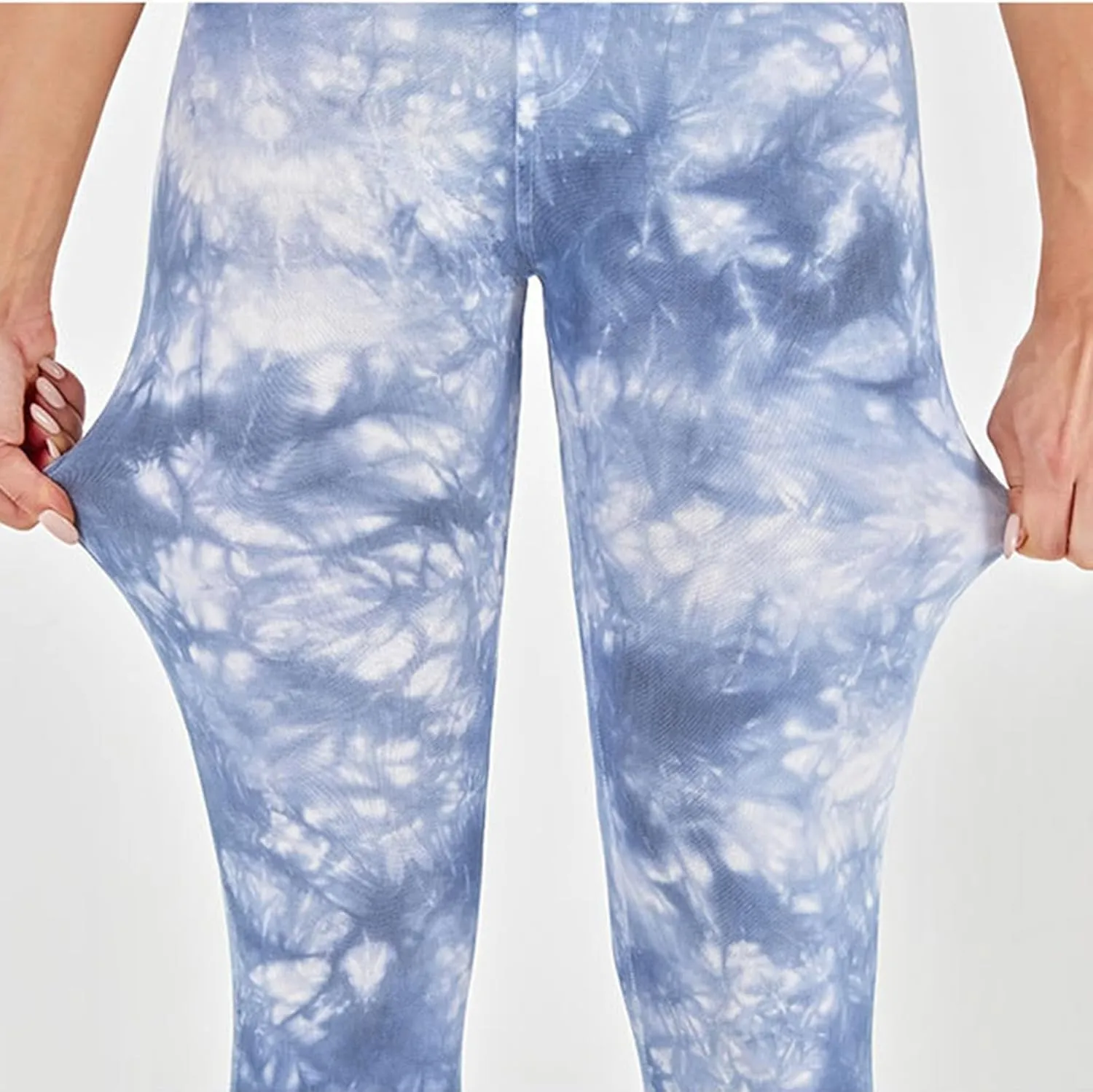 Tie-dye Gym Yoga Pants for Women Fashion High Waist Stretchy Leggings Casual Slim Fit Tummy Control Trousers