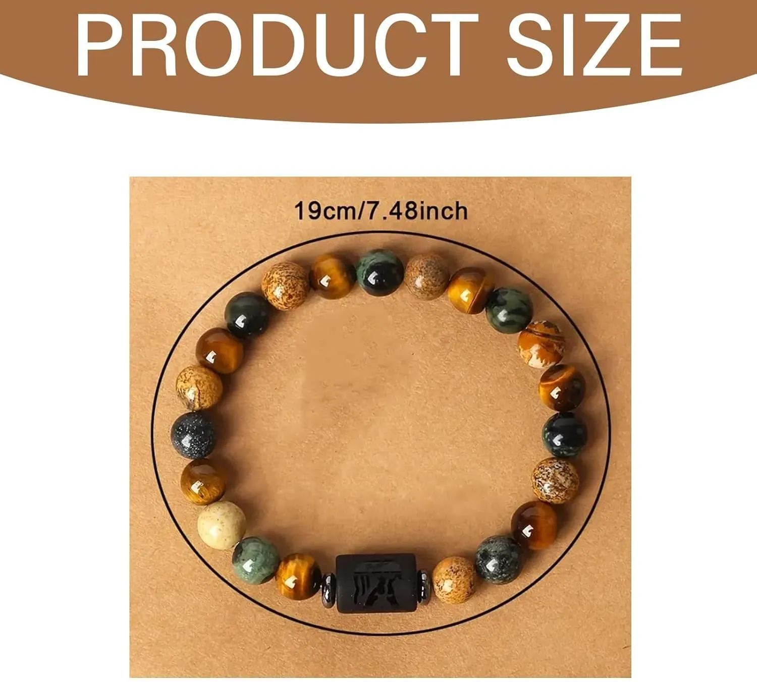 Twelve Zodiac Bracelets,Natural Stone Bead Bracelets, Male and Female zodiac Prayer Blessing stones, Elastic rope bracelets, zodiac friendship prayer bracelets, Jewelry gifts