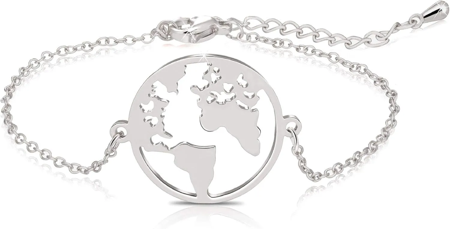 Vintage Round Origami World Map Necklace Women Geometric Round Necklace Circle Necklaces & Pendants Choker Jewelry