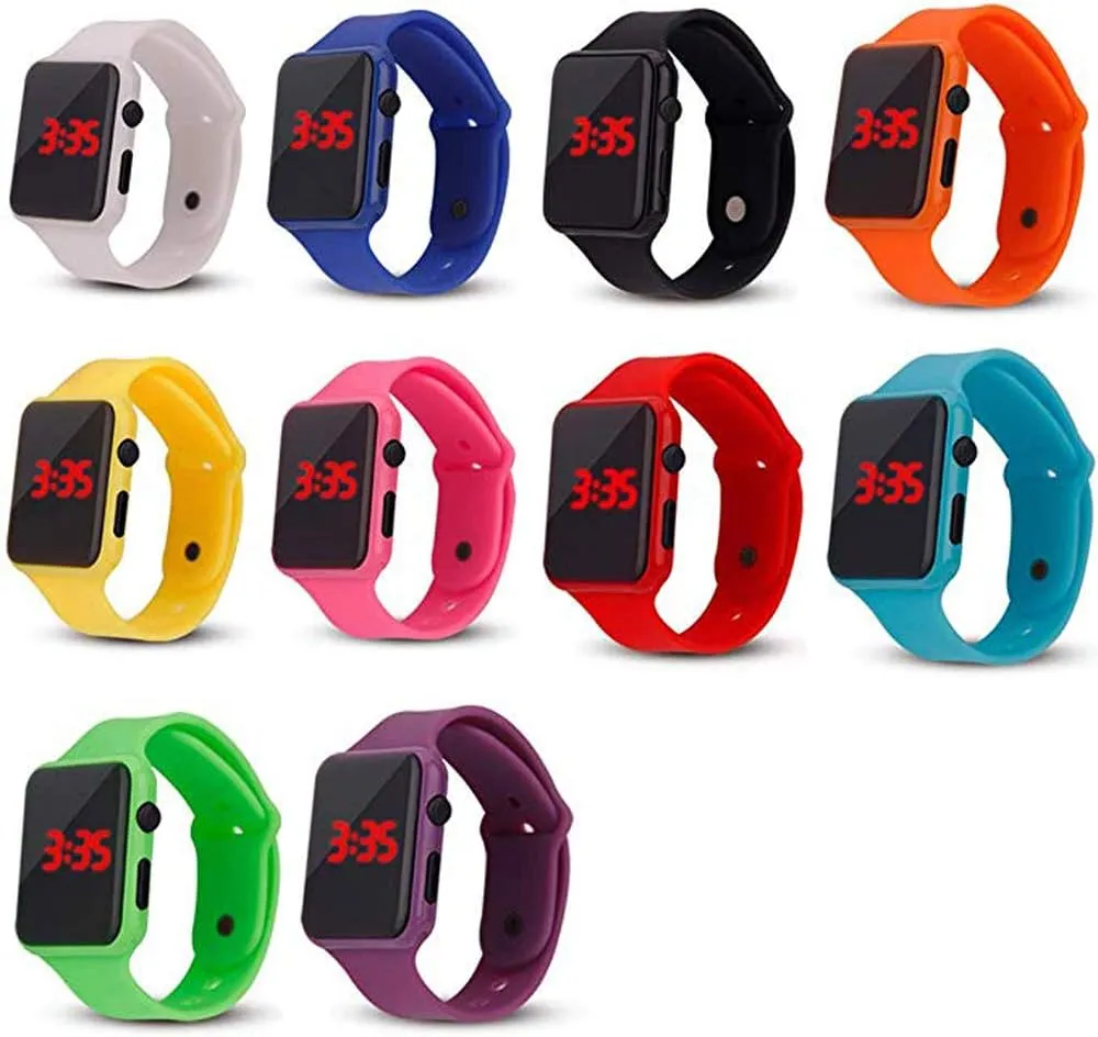 Weicam 10 Pack Unisex Men Women LED Wrist Watch Silicone Electronic Sports Watch Bracelet Wholesale Watches