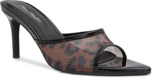 Women Clear Pointed Toe Sandals Stiletto Heels Transparent Strap High Heels Slip on Mules for Women