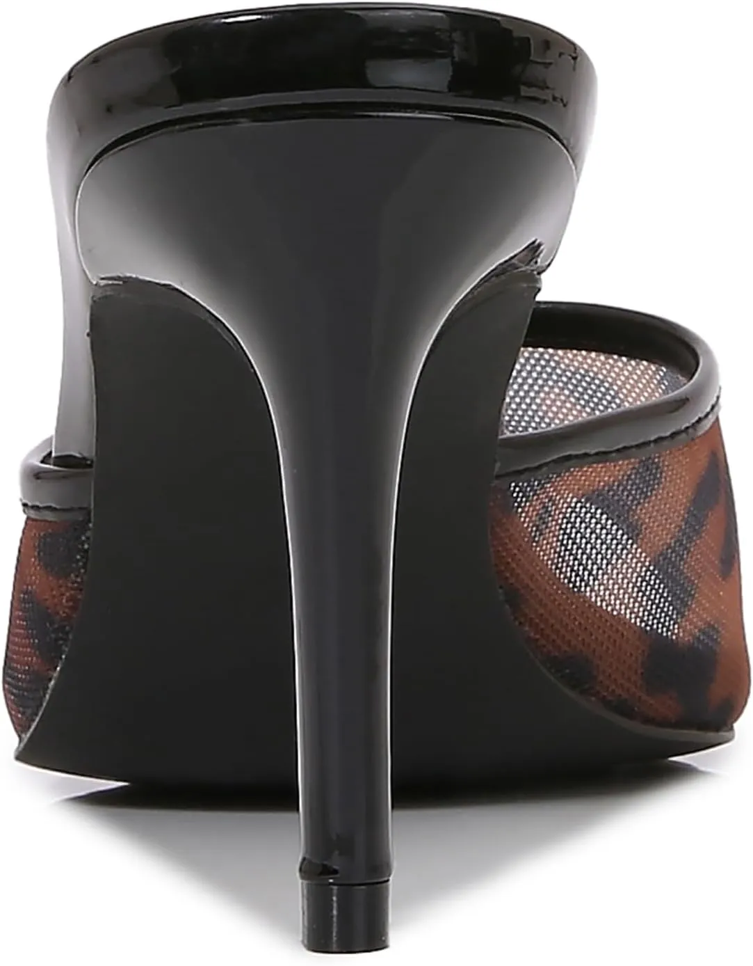 Women Clear Pointed Toe Sandals Stiletto Heels Transparent Strap High Heels Slip on Mules for Women