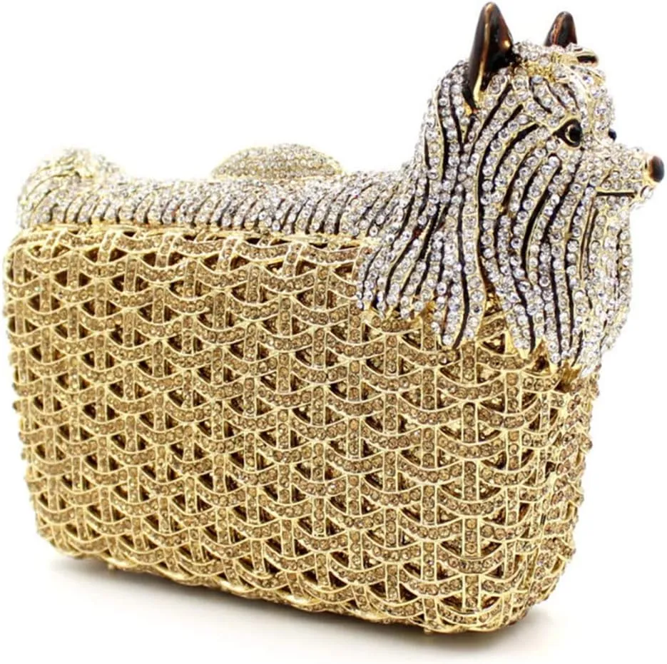 Women Crystal Handbag Wedding Evening-Bag Chain Luxury Ladies Clutch-Purse Horse