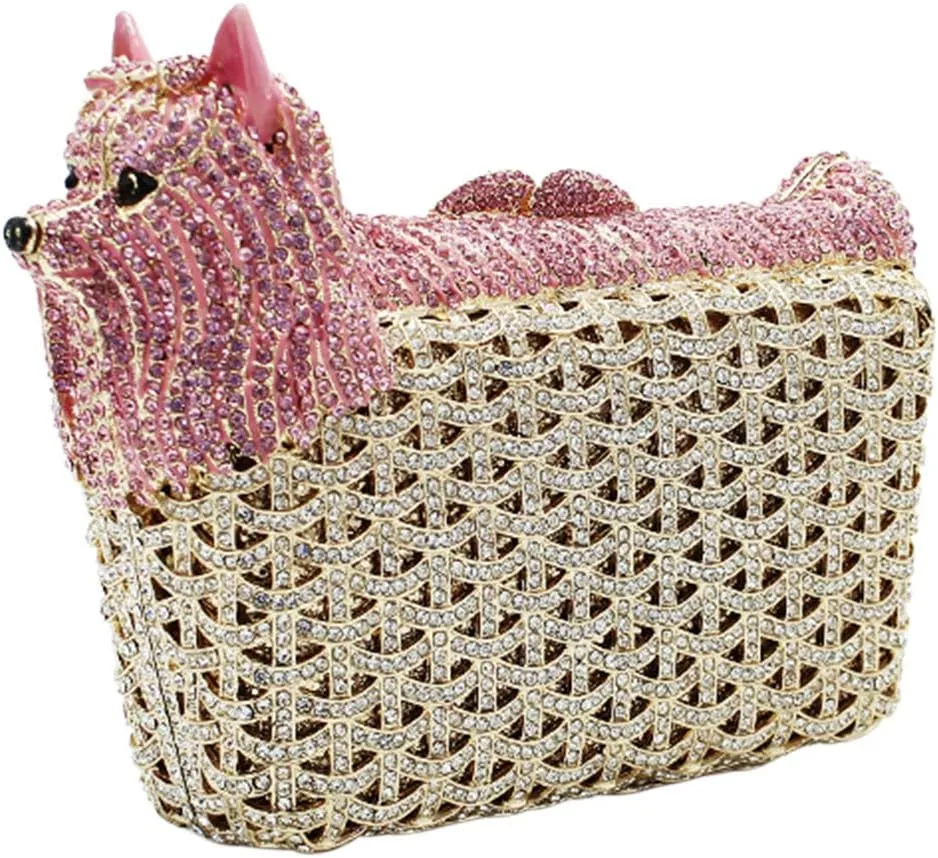 Women Crystal Handbag Wedding Evening-Bag Chain Luxury Ladies Clutch-Purse Horse
