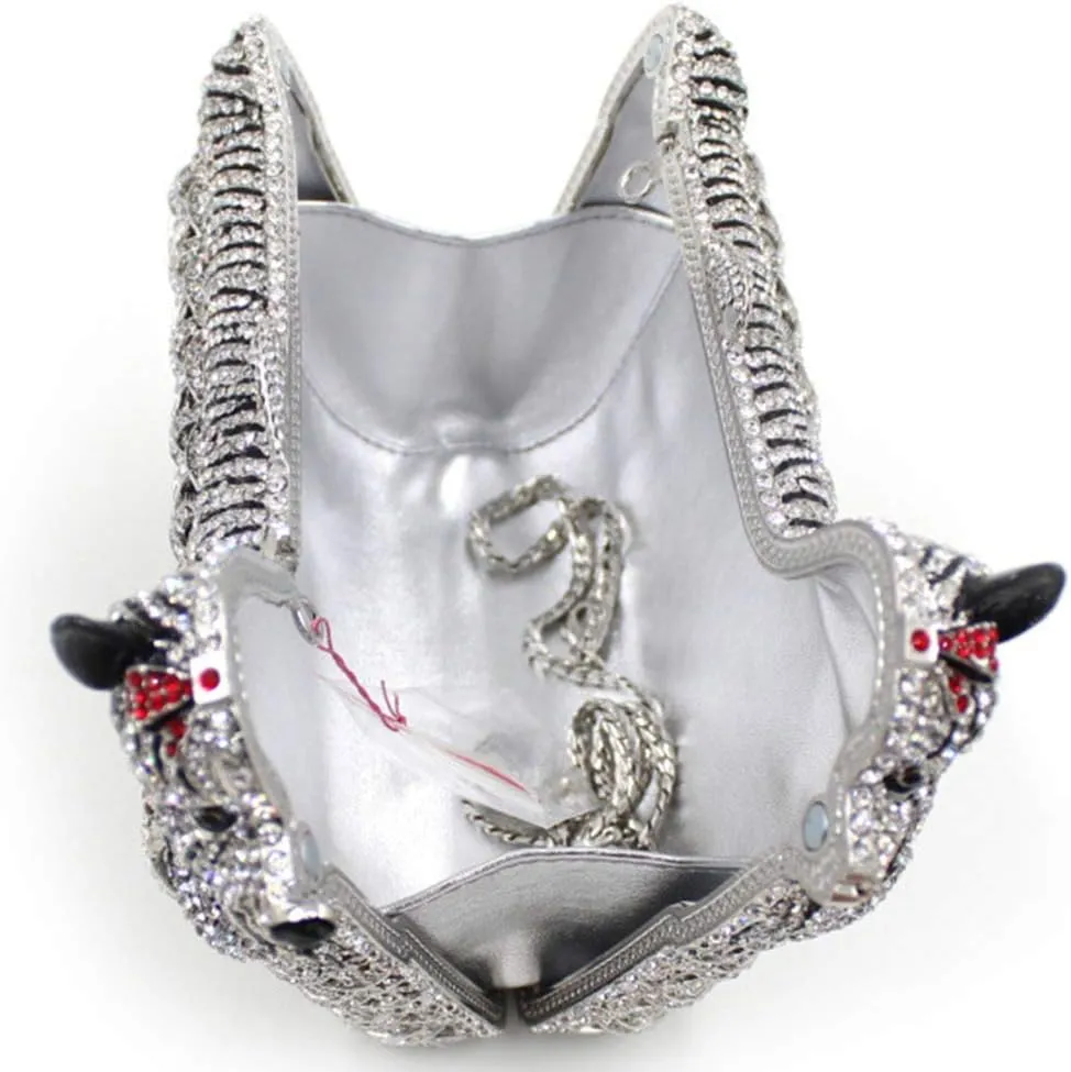 Women Crystal Handbag Wedding Evening-Bag Chain Luxury Ladies Clutch-Purse Horse