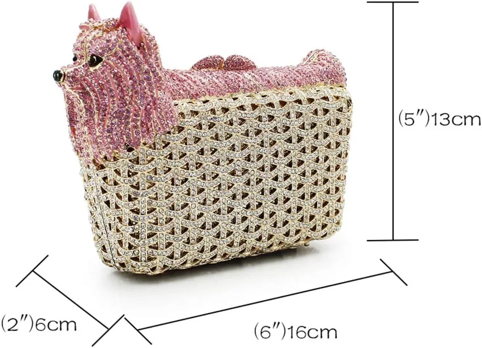 Women Crystal Handbag Wedding Evening-Bag Chain Luxury Ladies Clutch-Purse Horse
