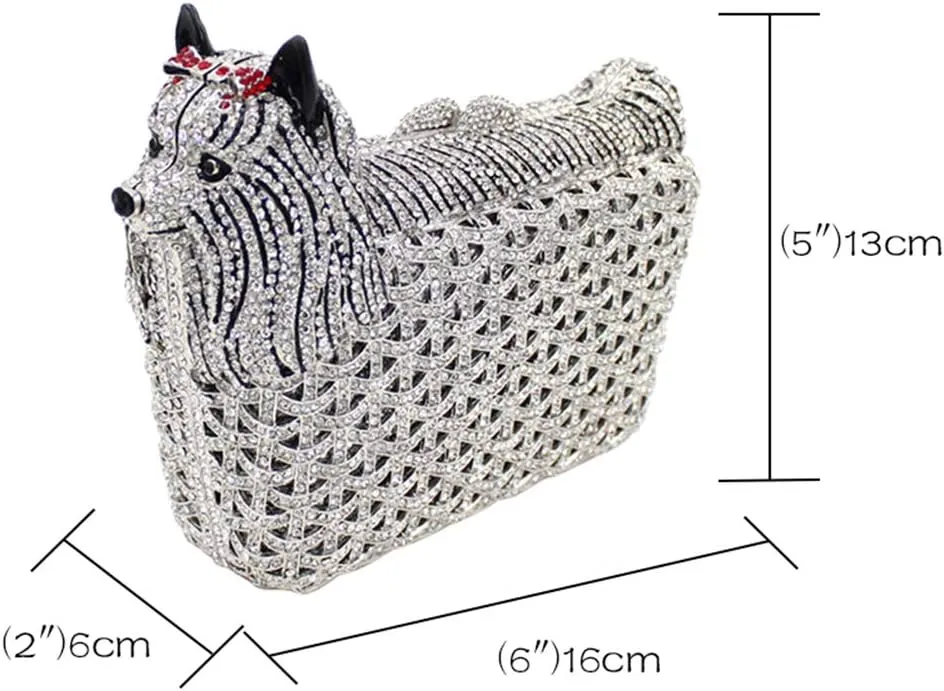 Women Crystal Handbag Wedding Evening-Bag Chain Luxury Ladies Clutch-Purse Horse