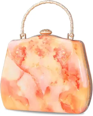 Women Evening Bag Marble Clutch Bag Bridal Wedding Purse Charming Shoulder Bag