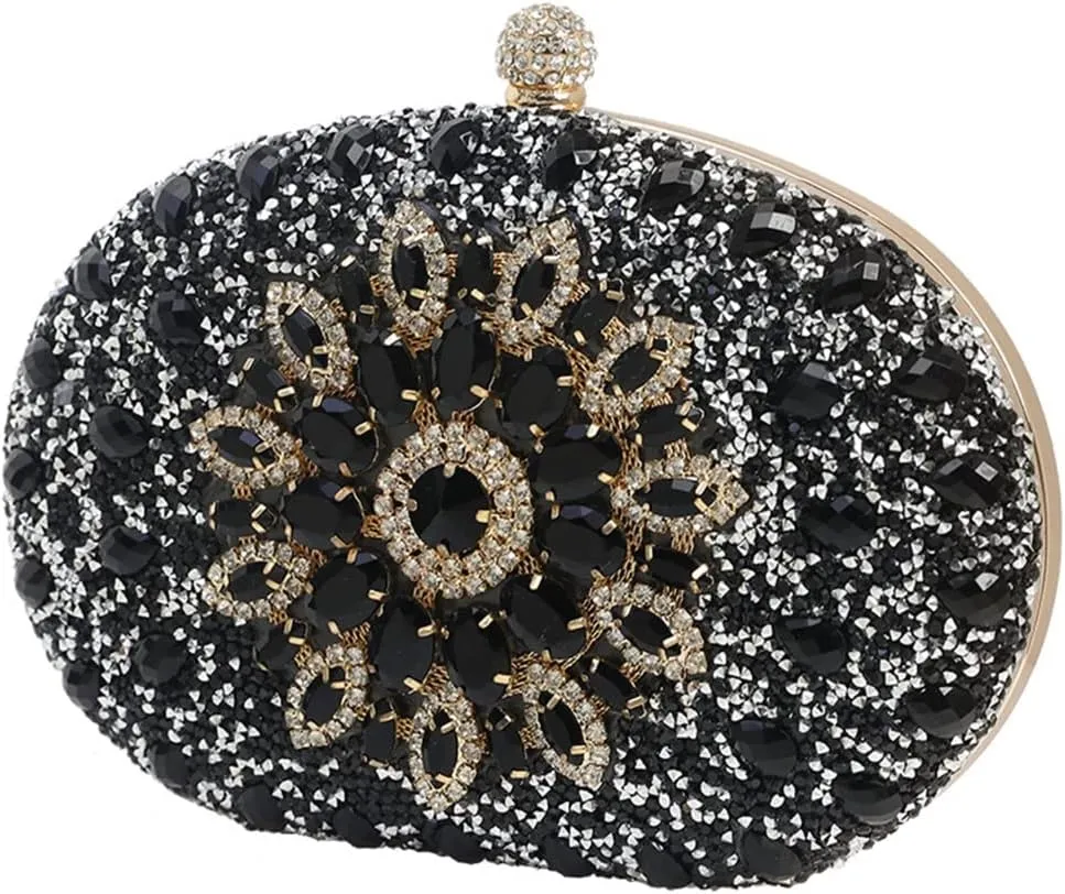 Women Evening Clutch Bag Handbag Shoulder Crossbody Bags Wedding Prom Party Purse with Detachable Chain