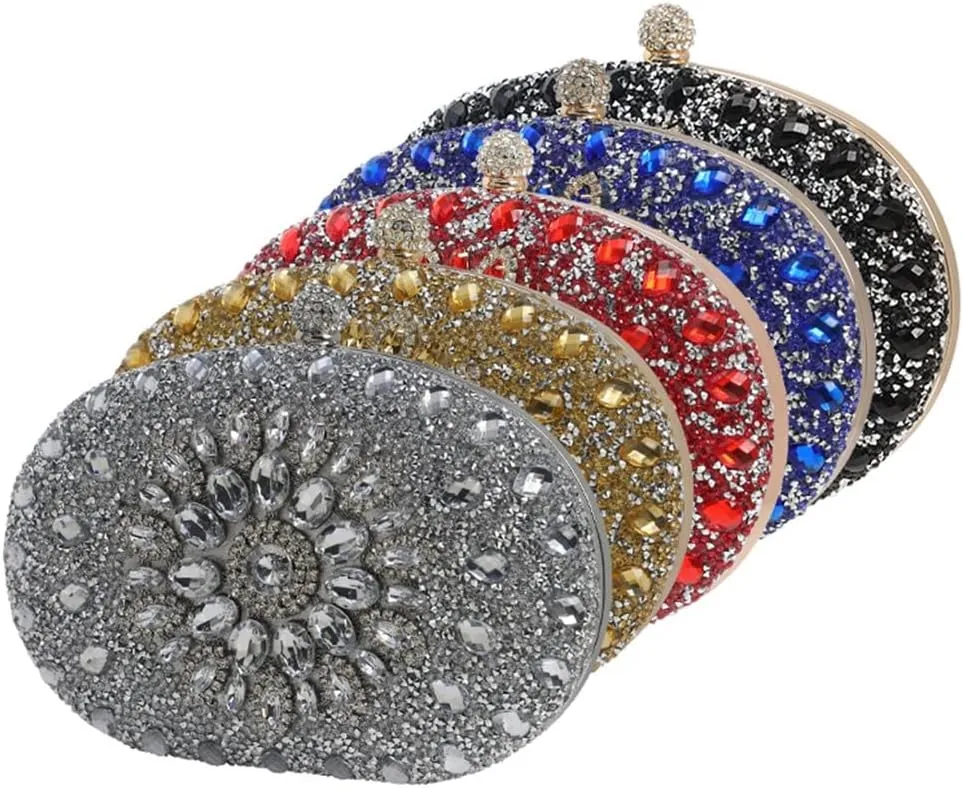 Women Evening Clutch Bag Handbag Shoulder Crossbody Bags Wedding Prom Party Purse with Detachable Chain
