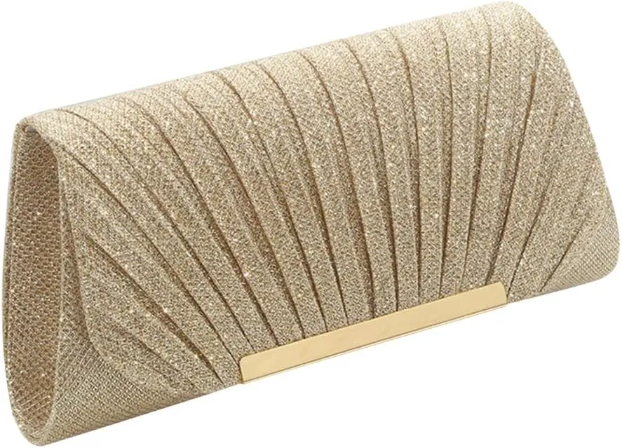 Women Evening Clutch Bag Handbag Shoulder Crossbody Bags Wedding Prom Party Purse with Detachable Chain
