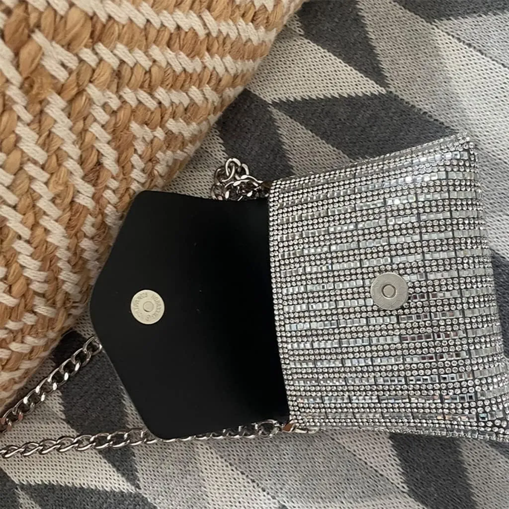 Women Evening Clutch Bag Handbag Shoulder Crossbody Bags Wedding Prom Party Purse with Detachable Chain