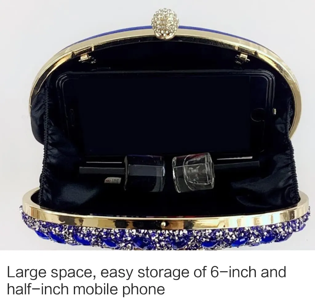 Women Evening Clutch Bag Handbag Shoulder Crossbody Bags Wedding Prom Party Purse with Detachable Chain