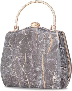 Women Evening Marble Clutch Bridal Wedding Purse Charming Shoulder Elegant Handbag Unique Crossbody