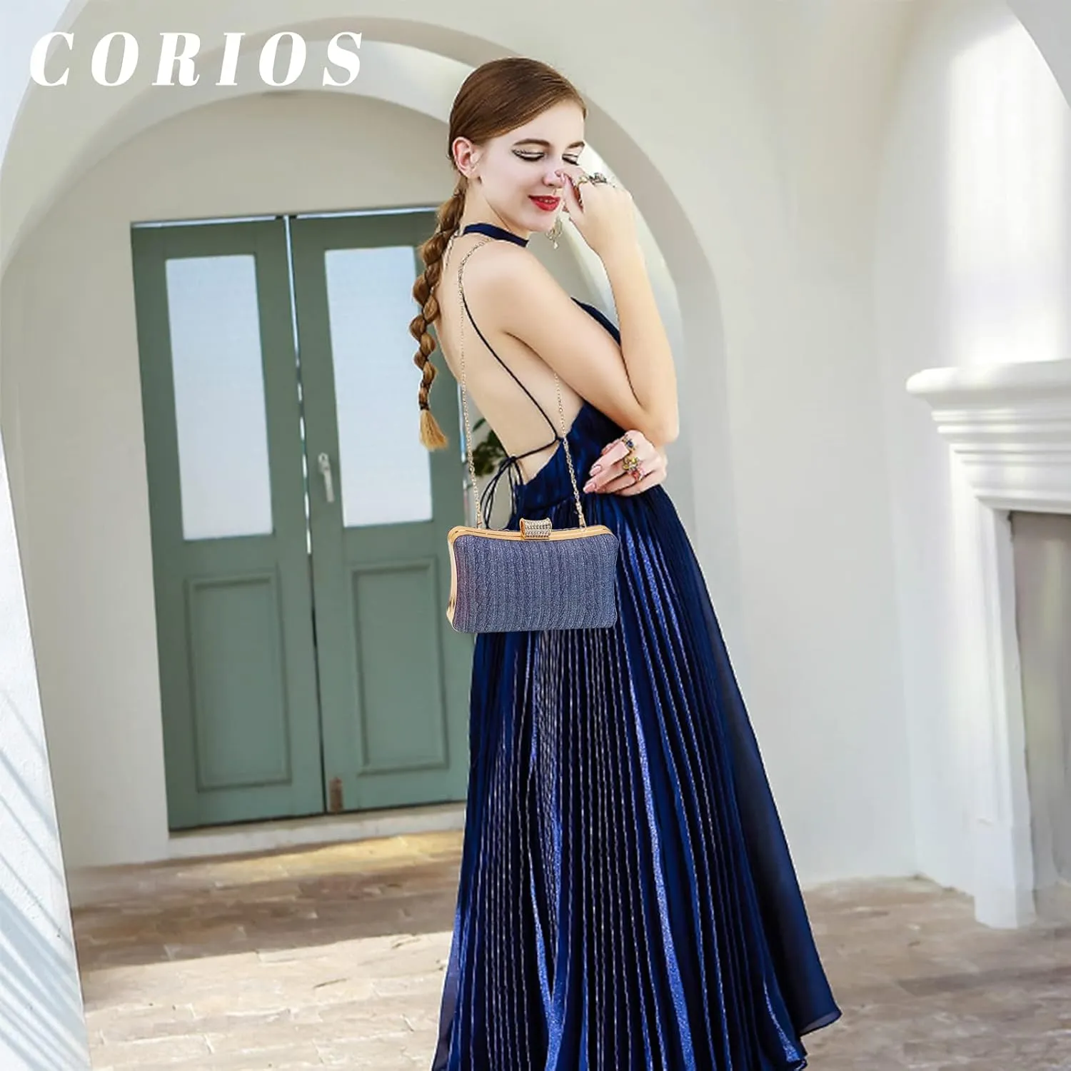 Women Glitter Clutch Bag Sequin Evening Bag Bridal Wedding Purse Women Charming Handbag