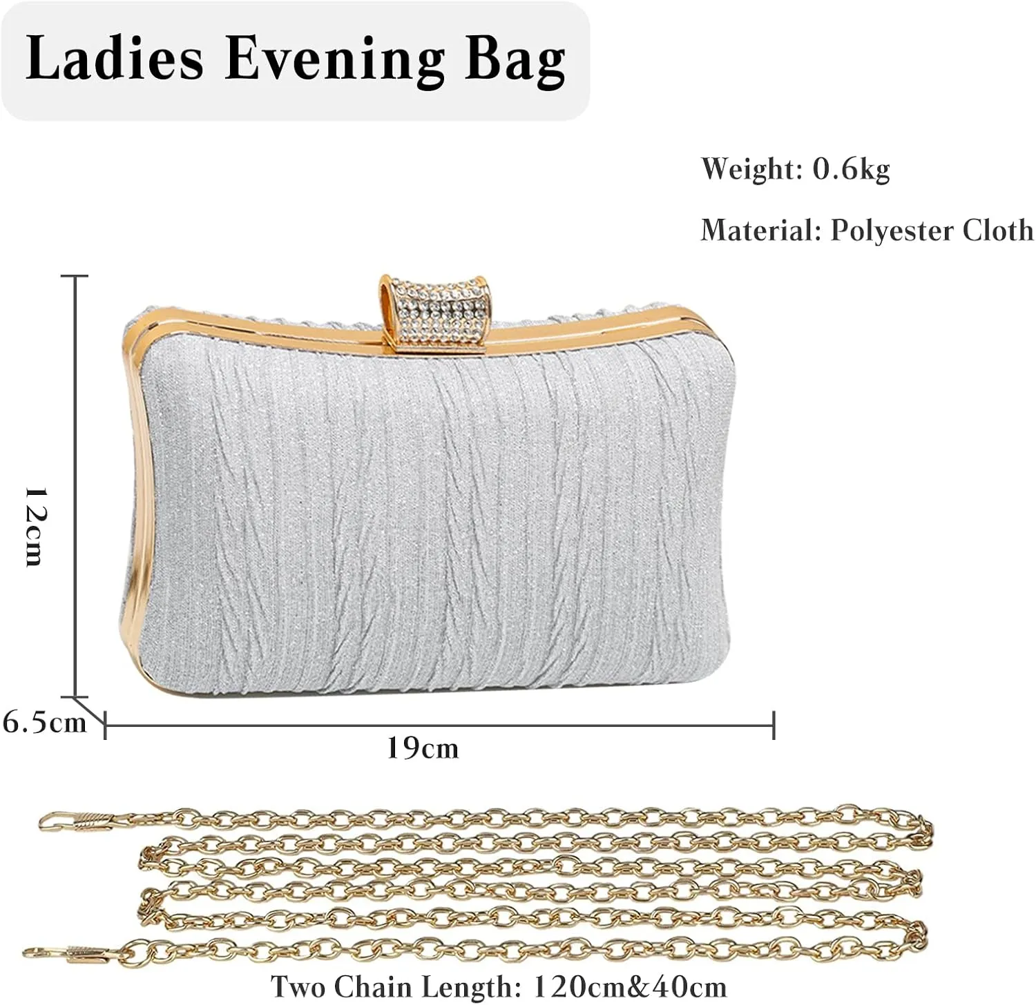 Women Glitter Clutch Bag Sequin Evening Bag Bridal Wedding Purse Women Charming Handbag