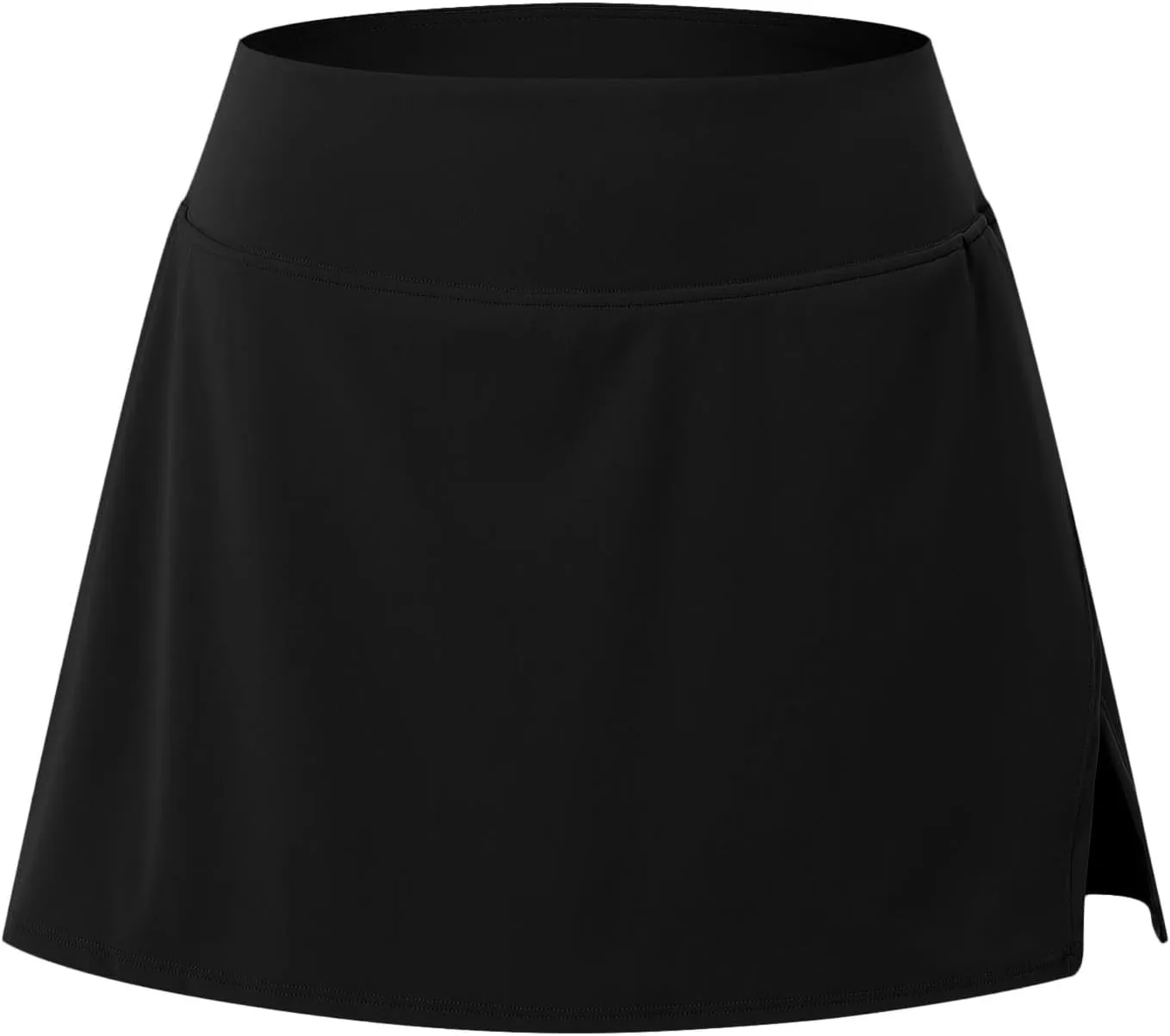 Women Tennis Skirt with Trousers Sports High Waist Skirt with 2 Pockets Side Slit Summer Fitness Skirts Running