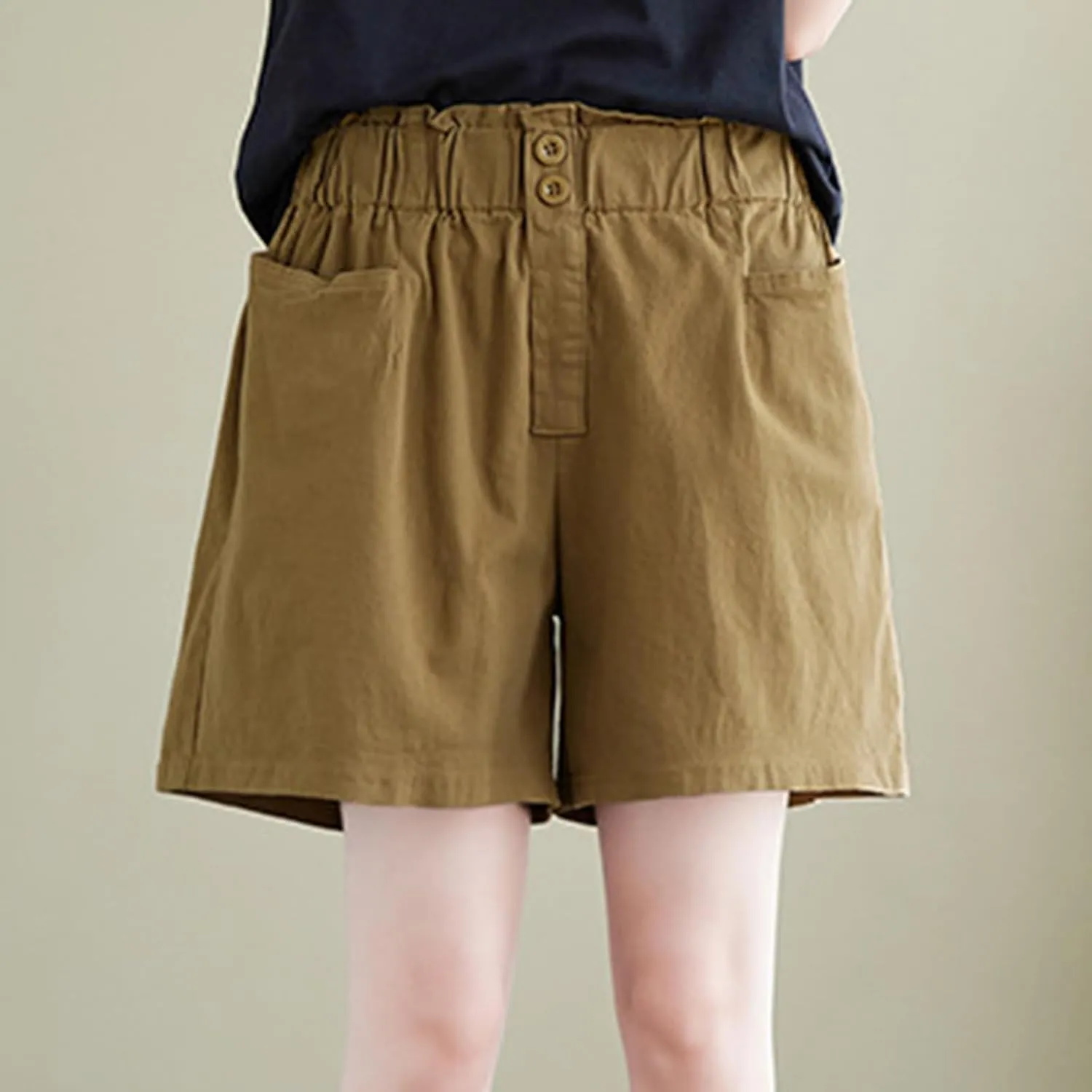 Women's Bermuda Shorts Elastic High Waisted Workout Cargo Pants Lounge Lightweight Breathable Hiking Pants