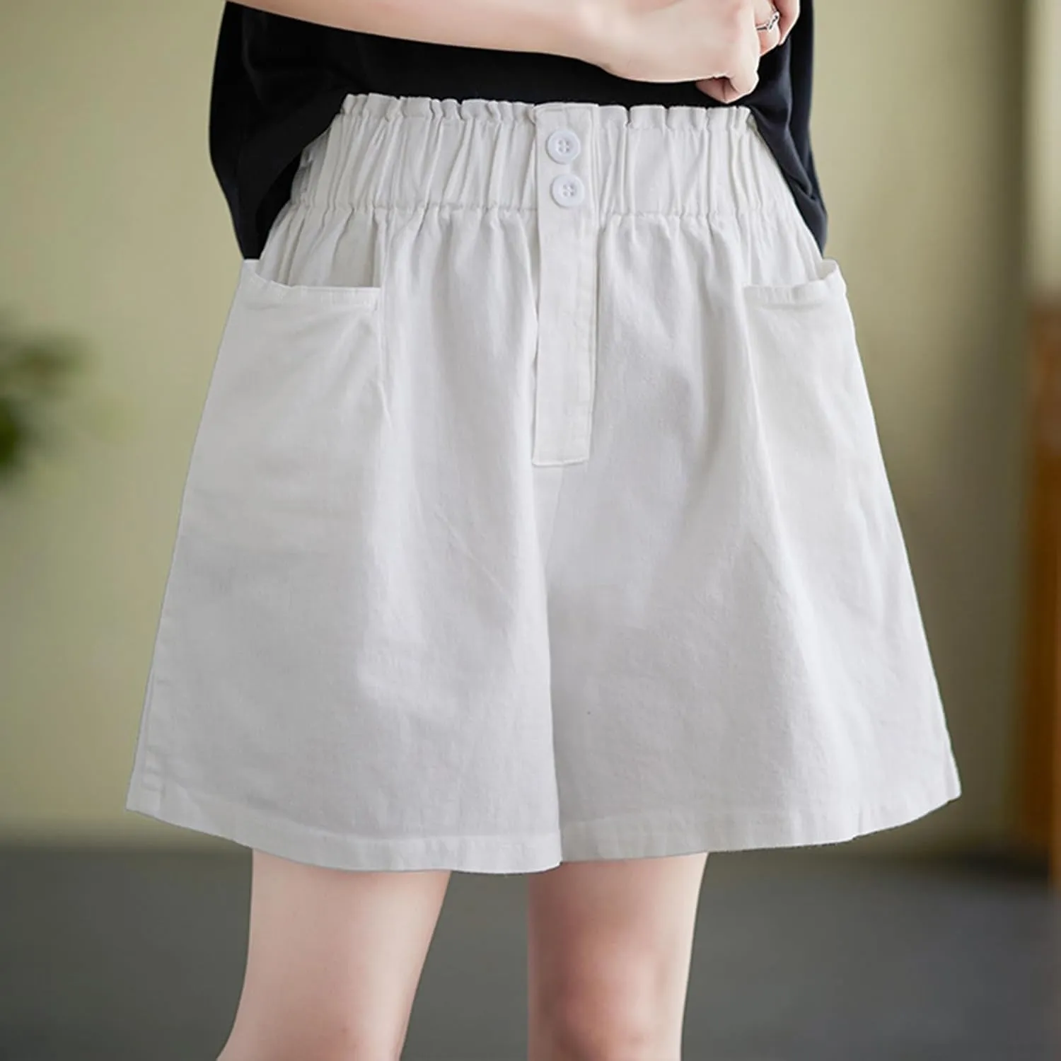 Women's Bermuda Shorts Elastic High Waisted Workout Cargo Pants Lounge Lightweight Breathable Hiking Pants
