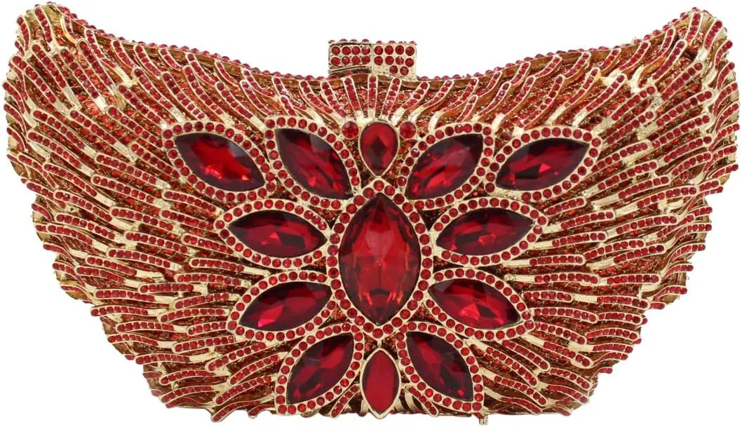 Womens Chain Evening-Bag Rhinestone Wedding Clutch-Purse Luxury Handbag