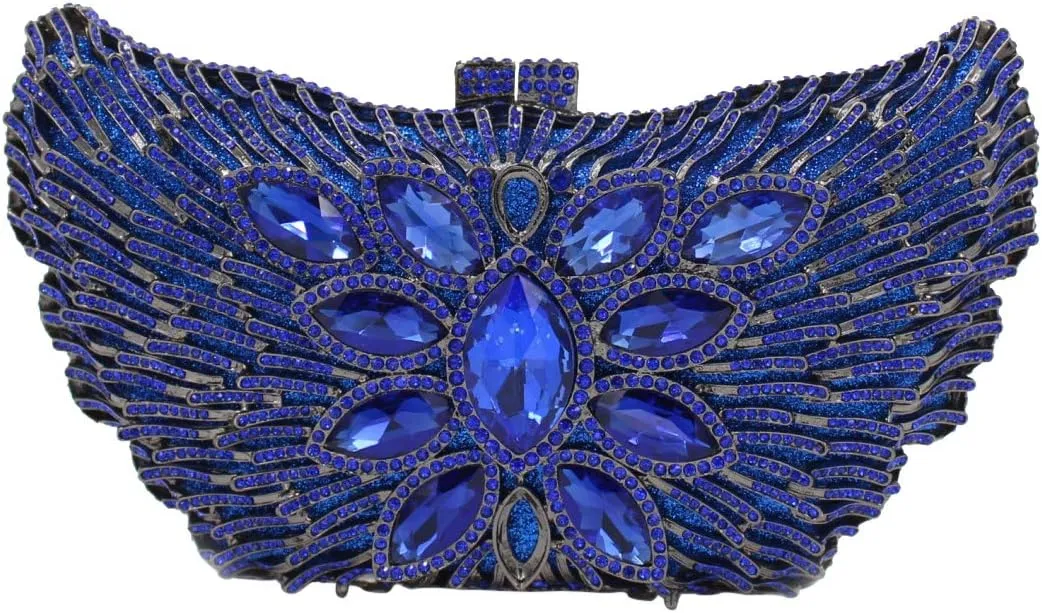 Womens Chain Evening-Bag Rhinestone Wedding Clutch-Purse Luxury Handbag