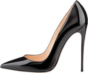 Women's Classic Pointed Toe Elegant Slip on Stieletto Dress Pumps Shoes