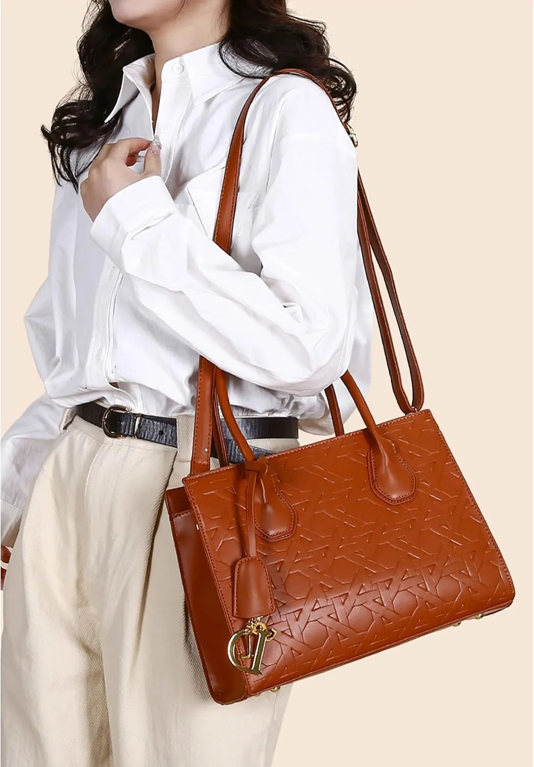 Womens Crossbody Purses & Handbags, PU Leather Tote, Top Handle Satchel Shoulder Bags, Briefcase for Women