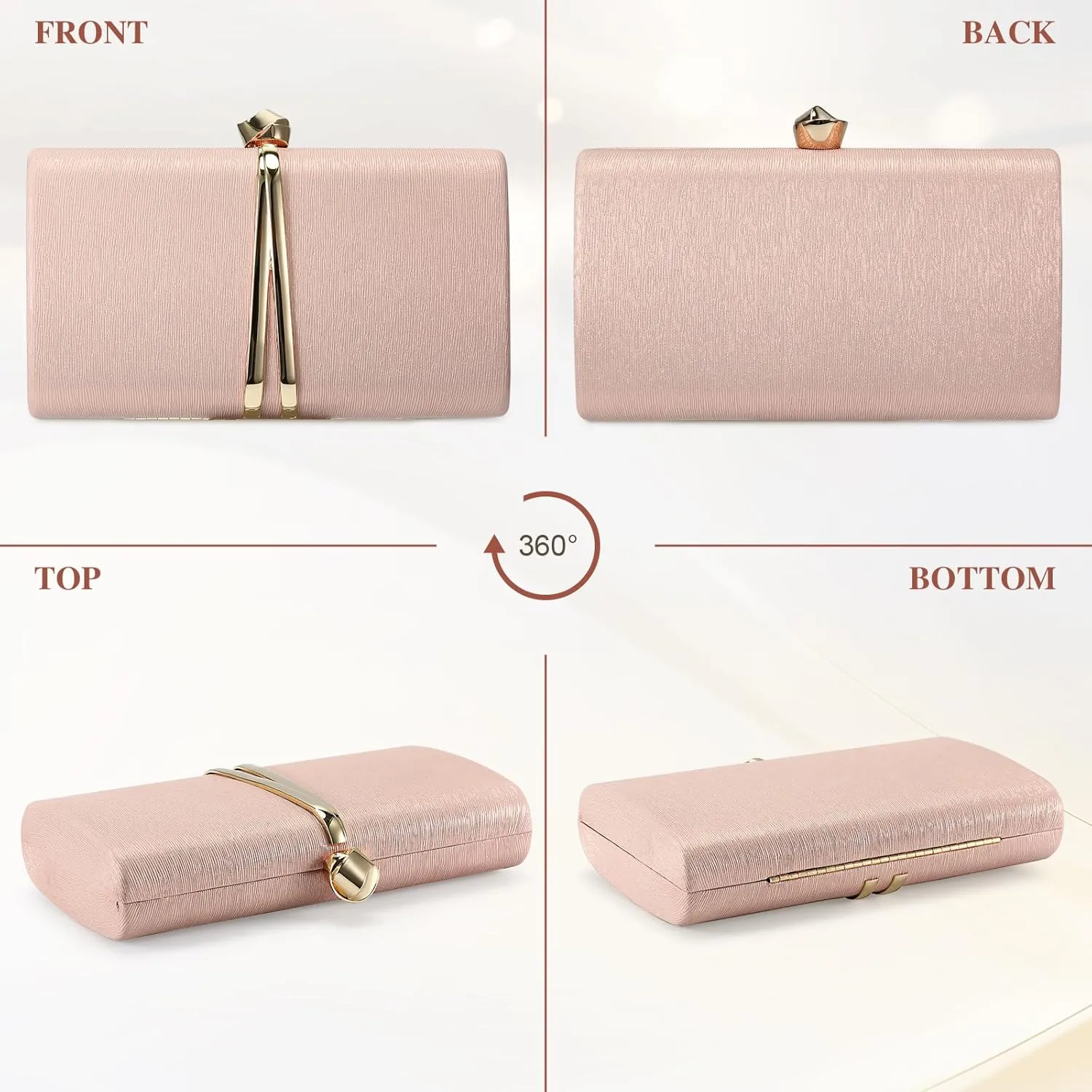 Womens Evening Clutch Bag Elegant Cocktail Bridal Handbag Wedding Party Purse
