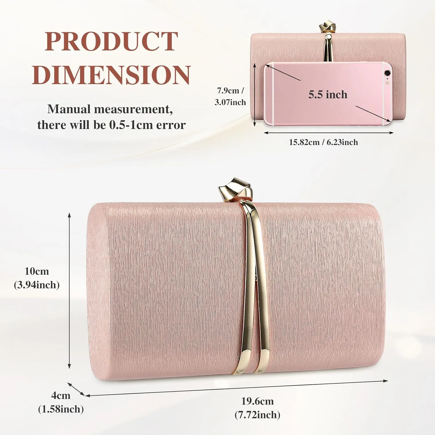 Womens Evening Clutch Bag Elegant Cocktail Bridal Handbag Wedding Party Purse