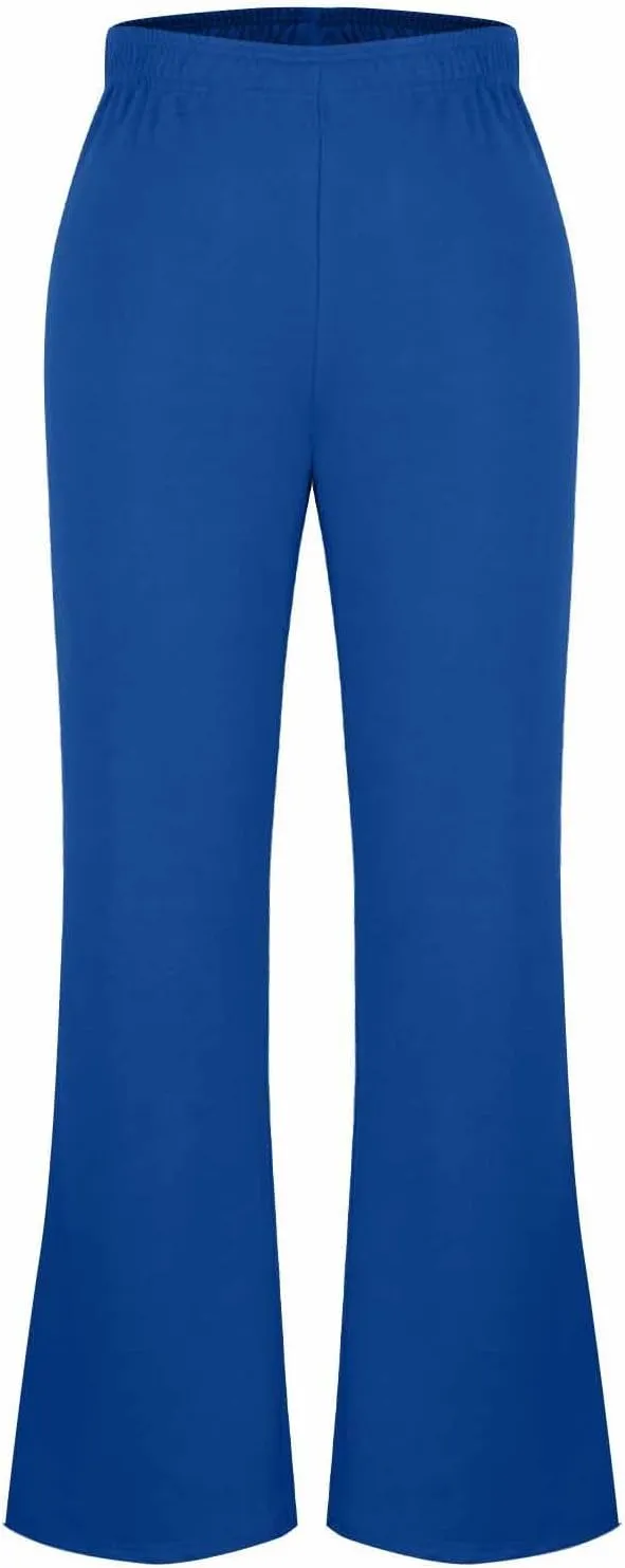 Womens High Waist Bootcut Flare Pants Casual Solid Color Sports Fitness Stretch Yoga Pants Fashion Bell Trousers