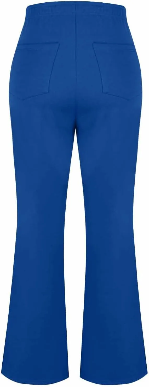 Womens High Waist Bootcut Flare Pants Casual Solid Color Sports Fitness Stretch Yoga Pants Fashion Bell Trousers