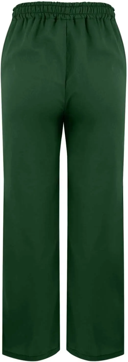 Women's Linen Pants with Drawstring & Split Hem - Summer Casual Linen Trousers Elastic Waist Lightweight Capris