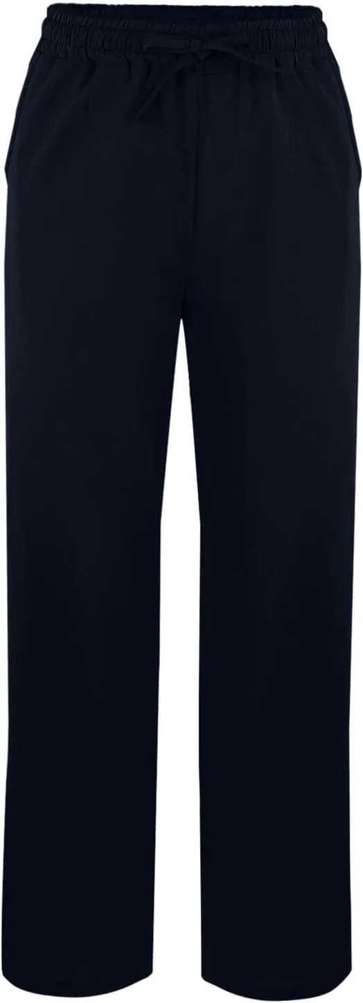 Women's Linen Pants with Drawstring & Split Hem - Summer Casual Linen Trousers Elastic Waist Lightweight Capris